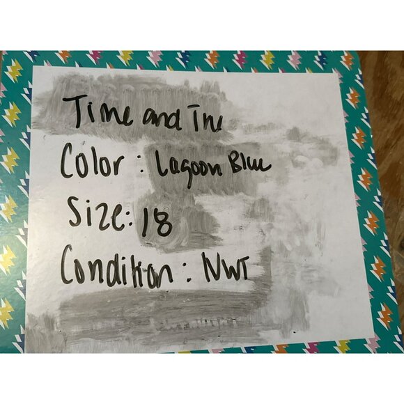 NWT Time and Tru Womens High Rise Skinny Jeans – Lagoon Blue, Size 18, Whiskered - Picture 4 of 4